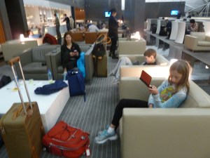 Waiting for our flight to Denpasar 