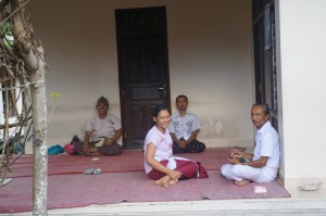 Pak Mangu in his examining room/waiting room.